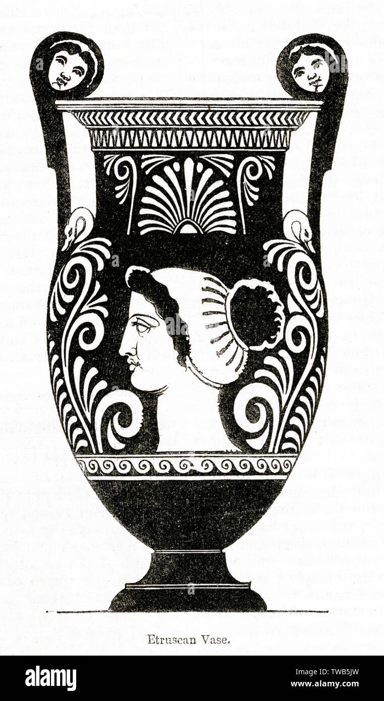 Etruscan vase, British Museum, London Stock Photo
