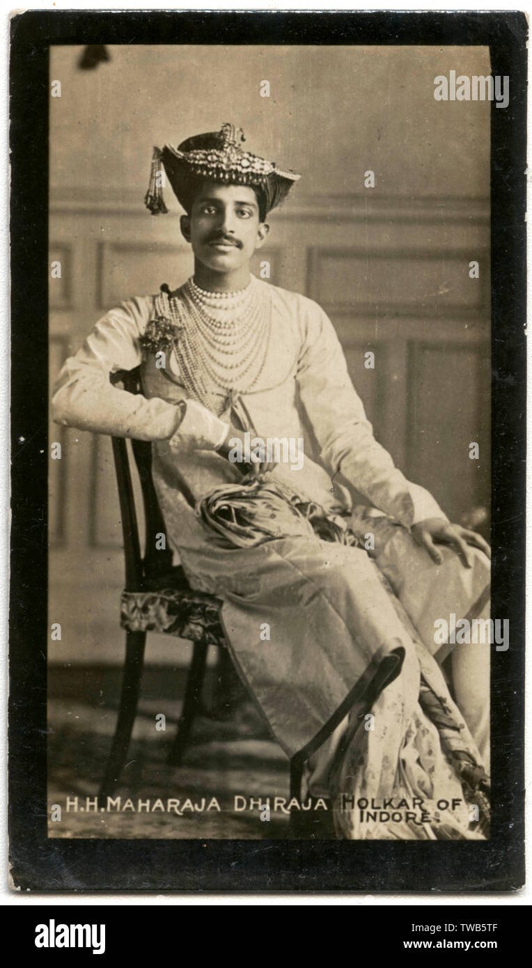 Maharaja Dhiraja Holkar of Indore, Indian ruler Stock Photo