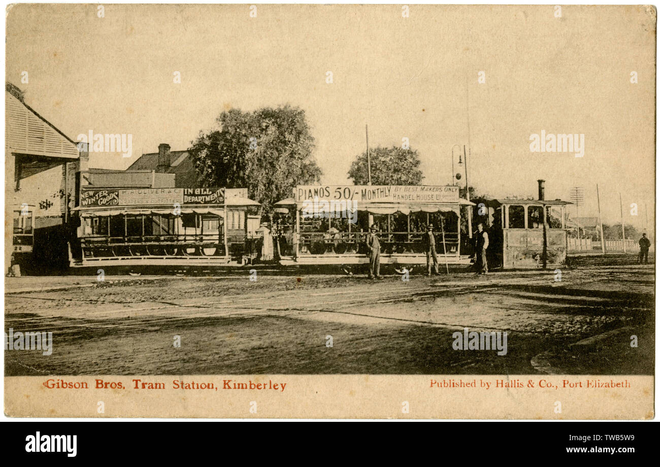 Gibson Brothers Tram Station, Kimberley, South Africa Stock Photo