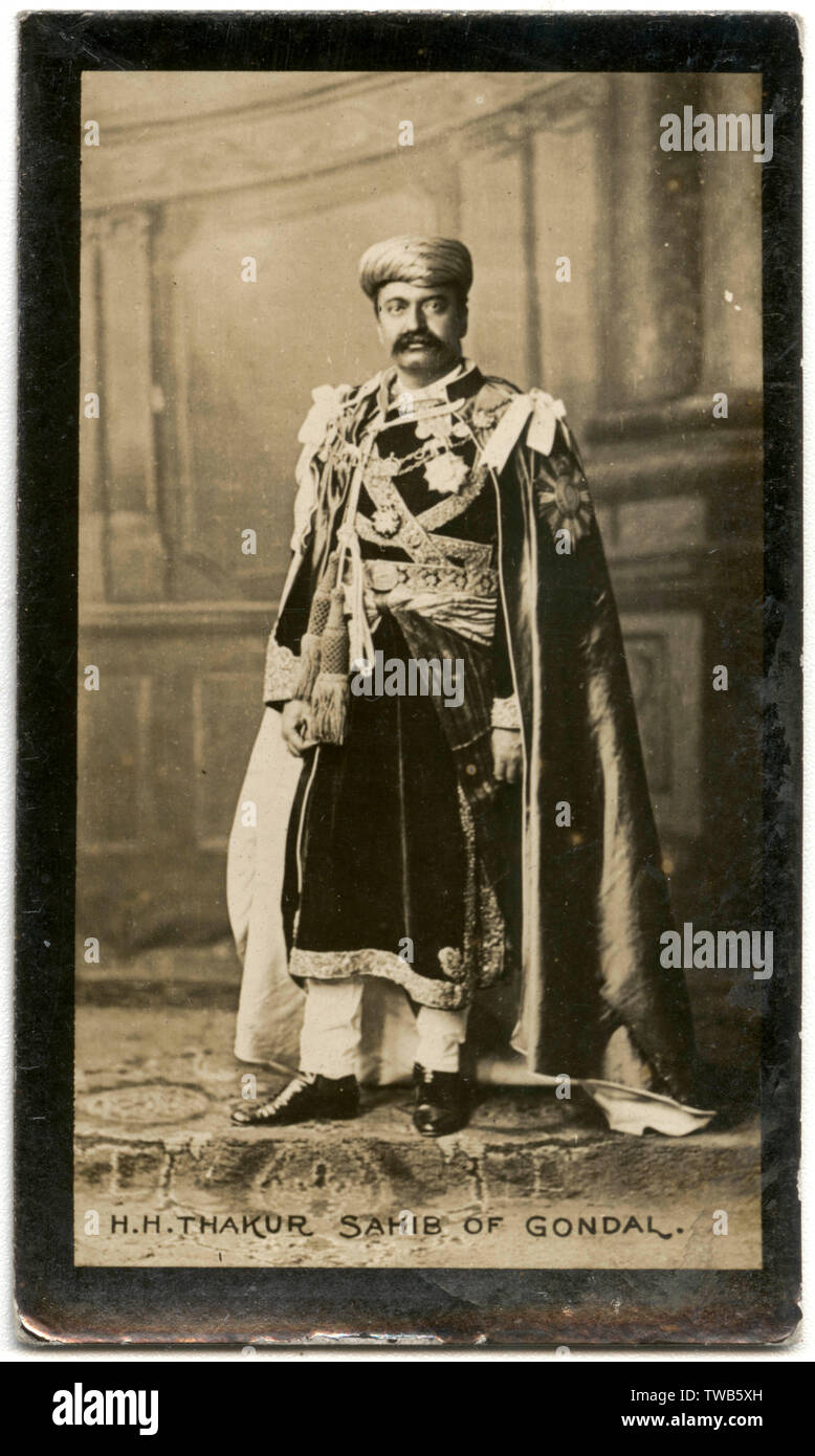 Goindal Raja Bhagvat Singh, Maharaja of Gondal, Indian ruler Stock Photo - Alamy
