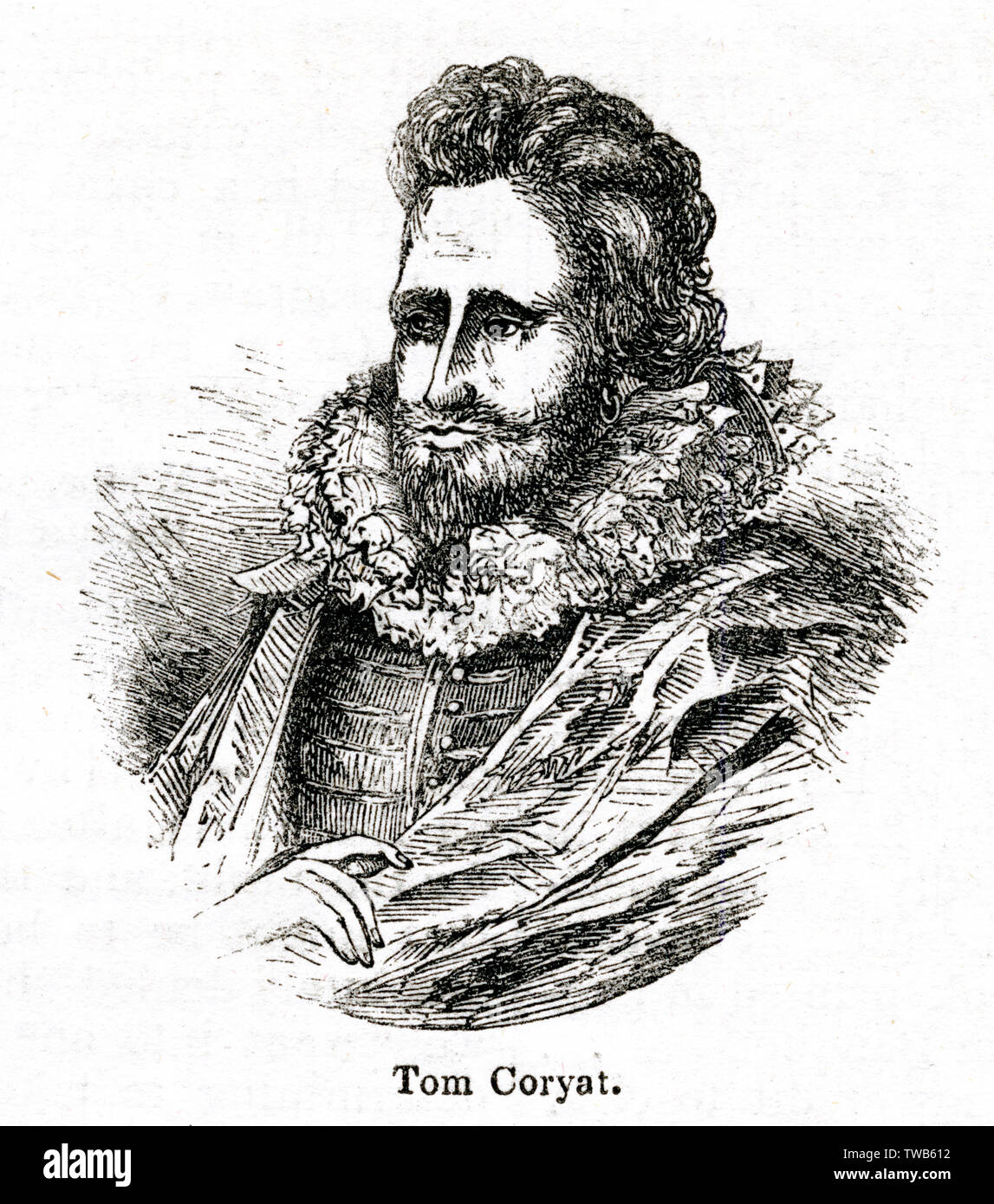 Thomas Coryate (Coryat), English traveller and author Stock Photo