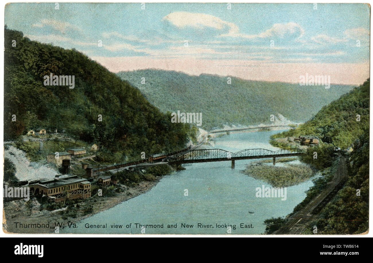 Thurmond and New River, West Virginia, USA Stock Photo