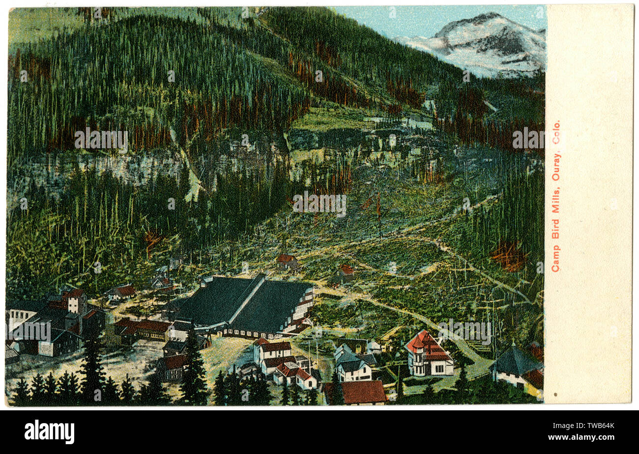 View of Camp Bird Mills, Ouray, Colorado, USA Stock Photo