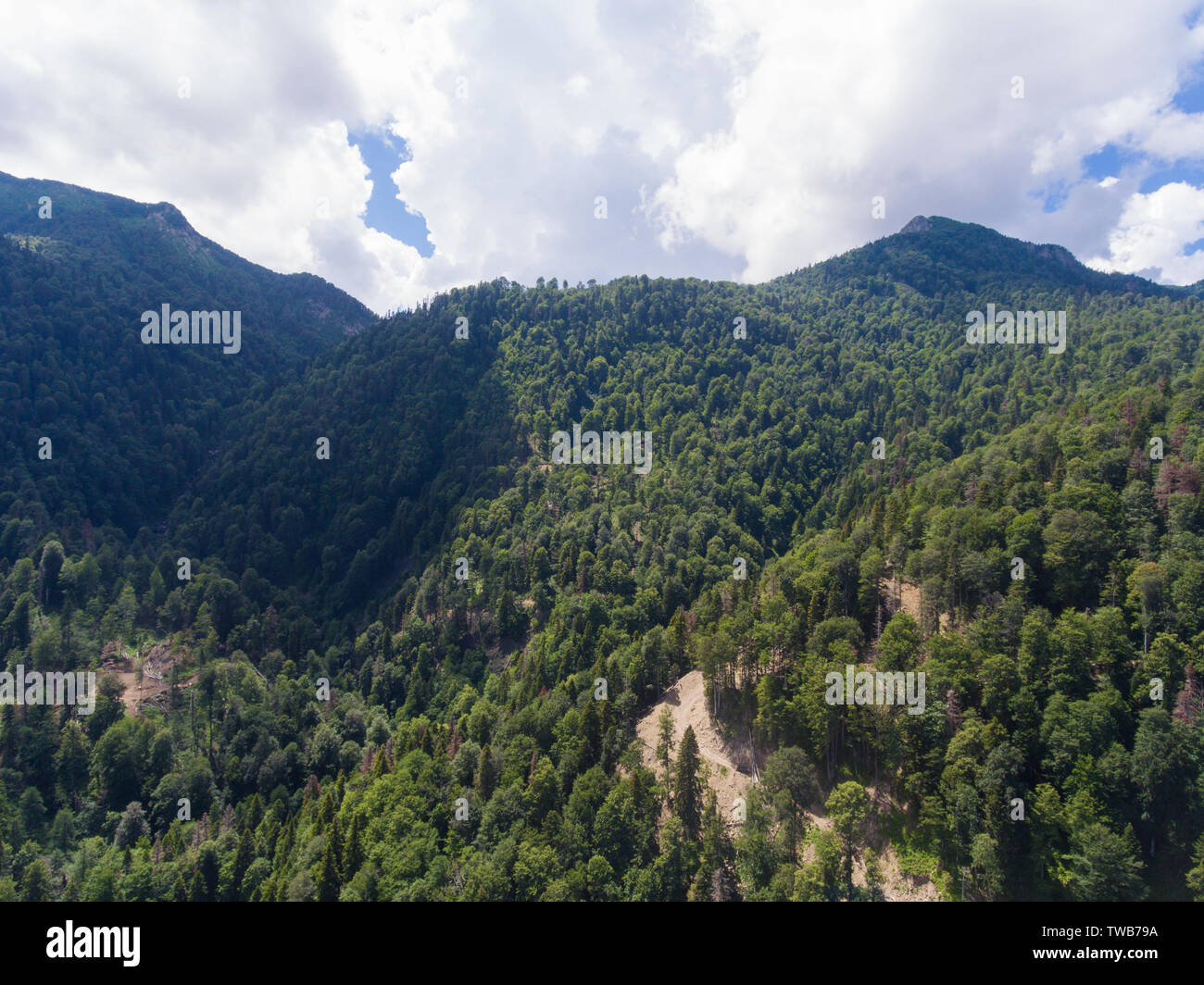 Aerial map view above mountain hi-res stock photography and images - Alamy