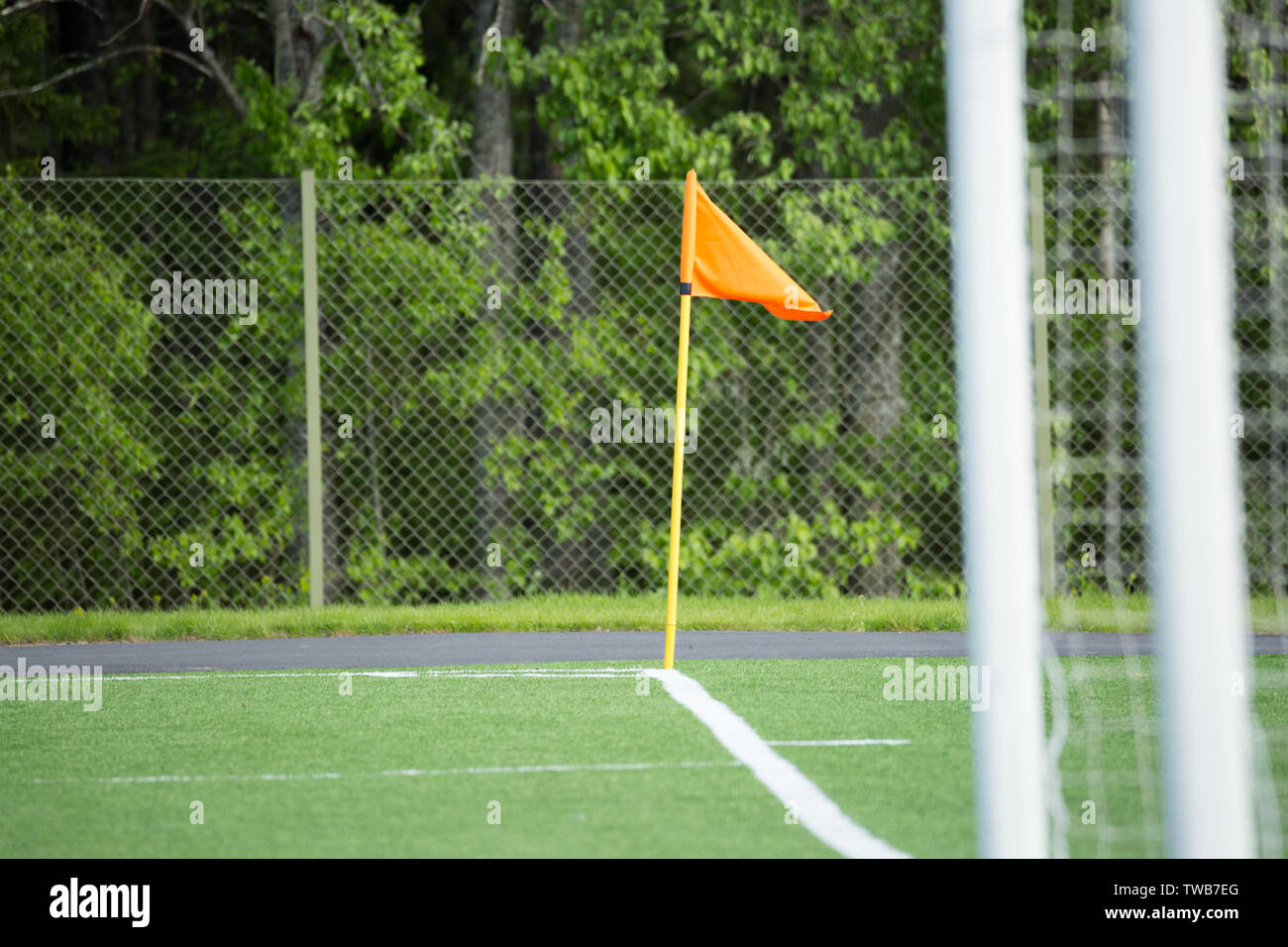 Corner Flag on Football (Soccer) Pitch Stock Photo Alamy