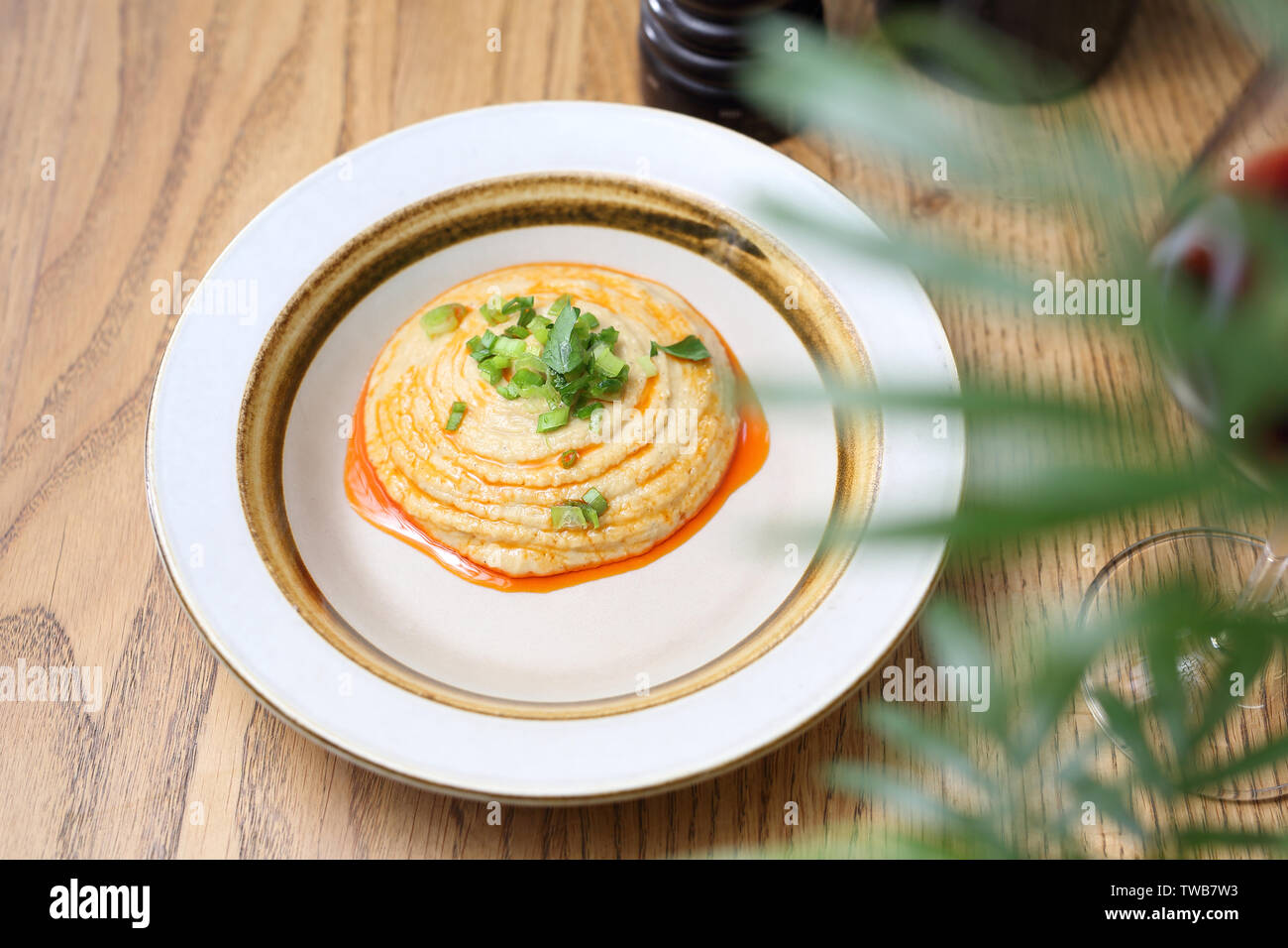 Appetizing dish, a light vegetable appetizer. Horizontal composition. Stock Photo