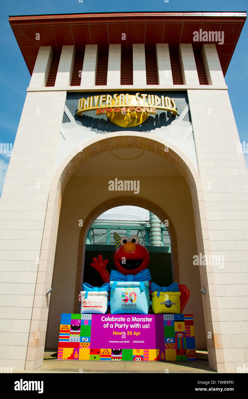 Universal Studios Singapore is a theme park located on Sentosa Island Stock Photo