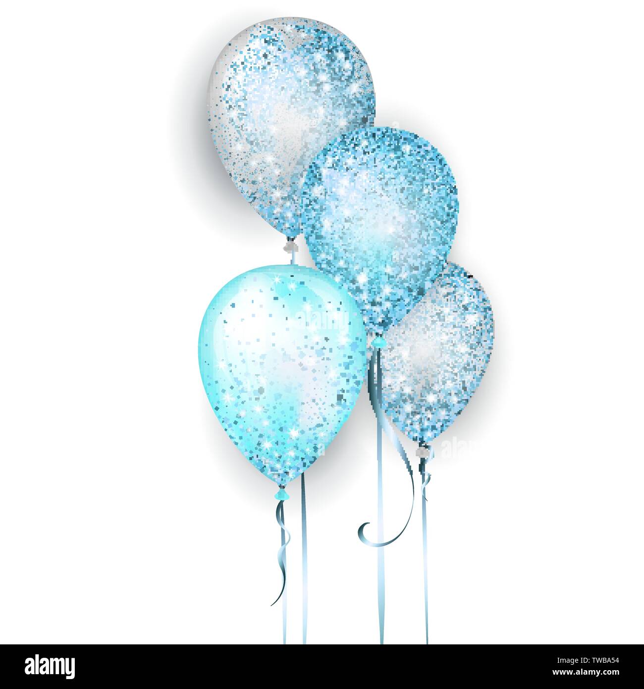 ballon bleu ciel glossy