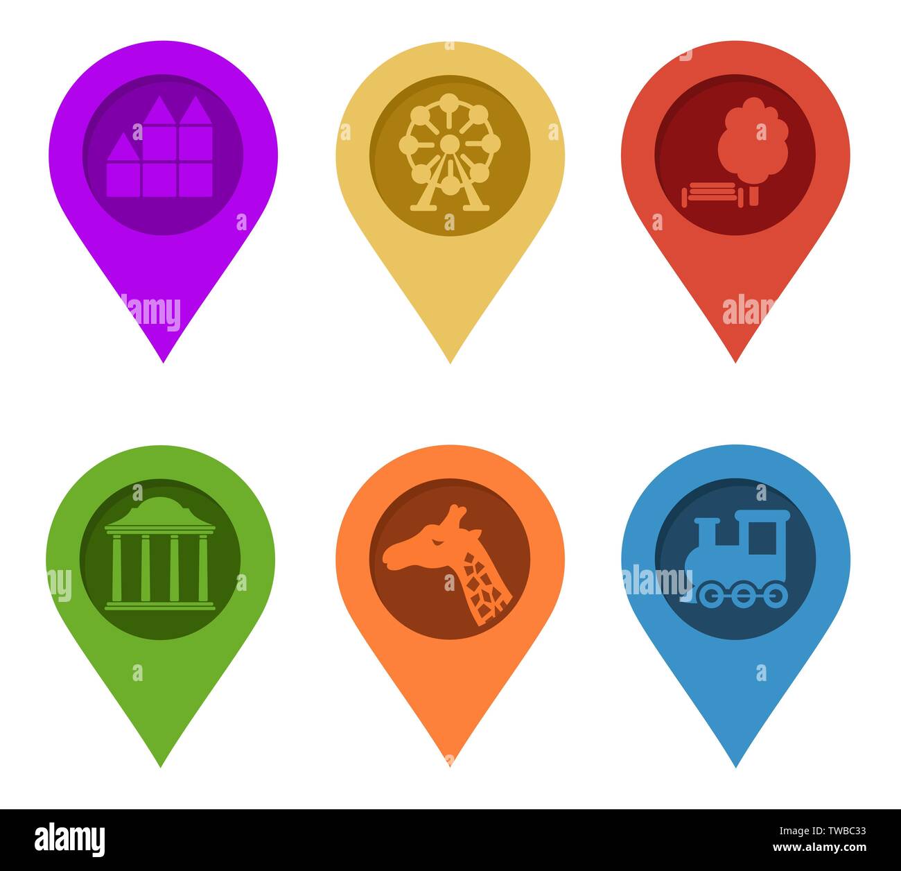 Cartoon train map hi-res stock photography and images - Alamy