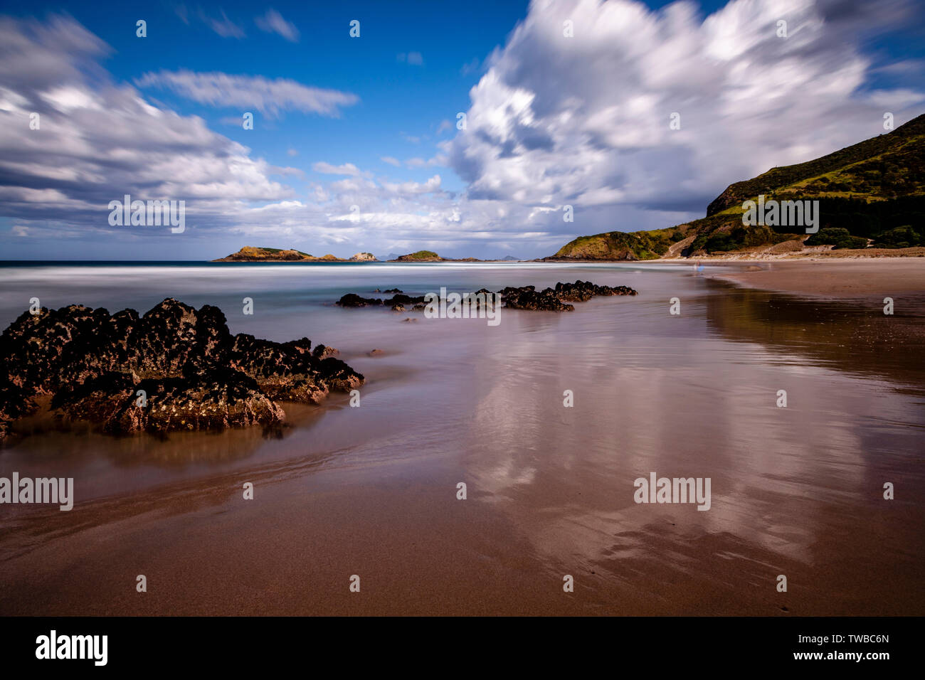 Ocean Beach, Whangarei Heads, North Island, New Zealand Stock Photo Alamy