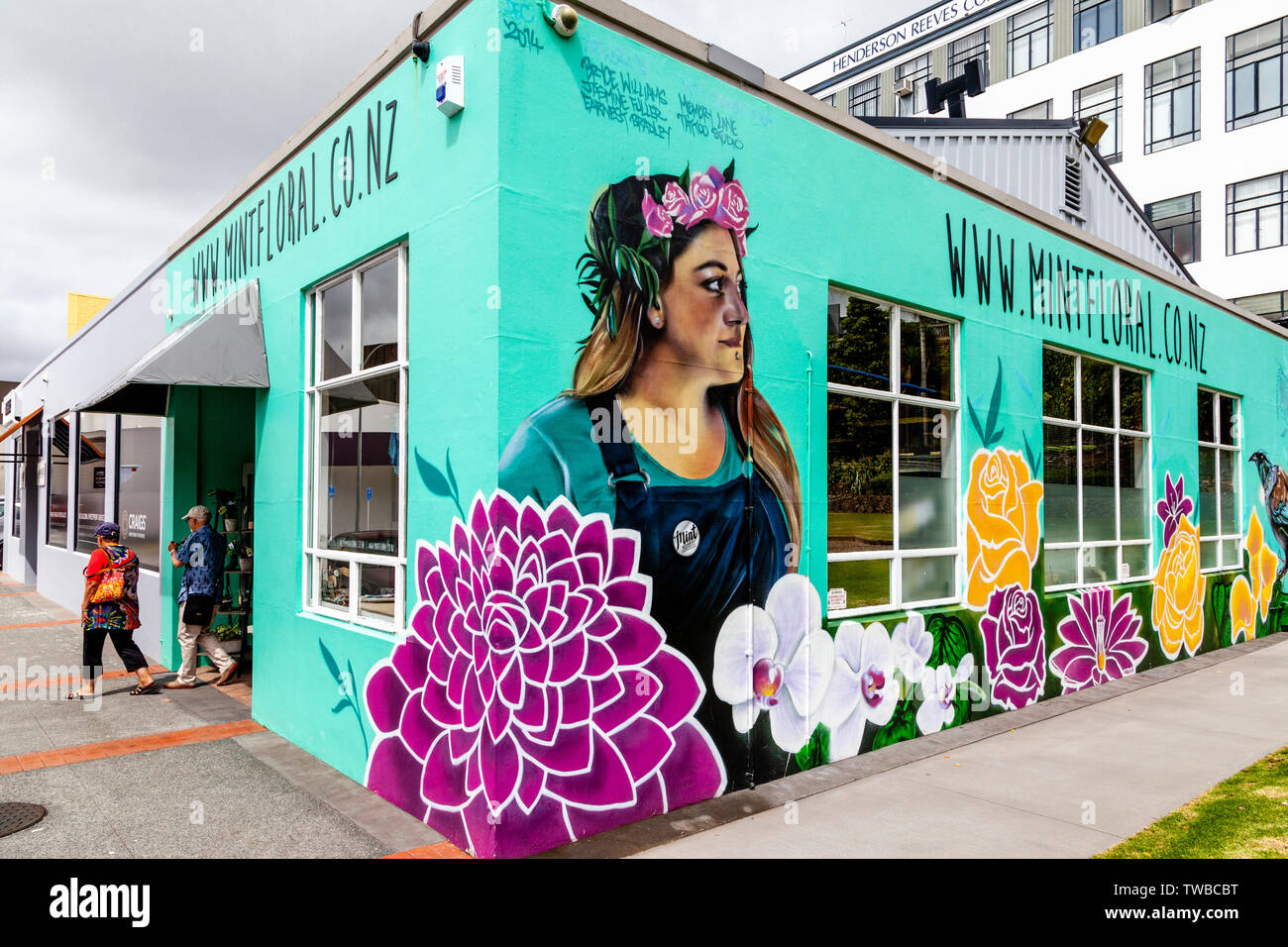 The Mint Floral Flower Shop, Whangarei, North Island, New Zealand Stock
