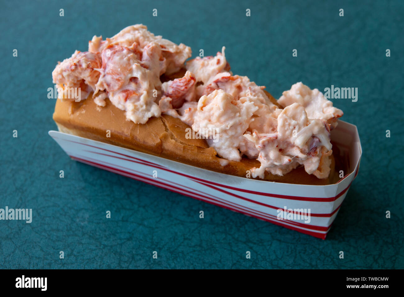 USA Plymouth MA Massachusetts Food Lobster Roll at the Lobster Hut Stock Photo