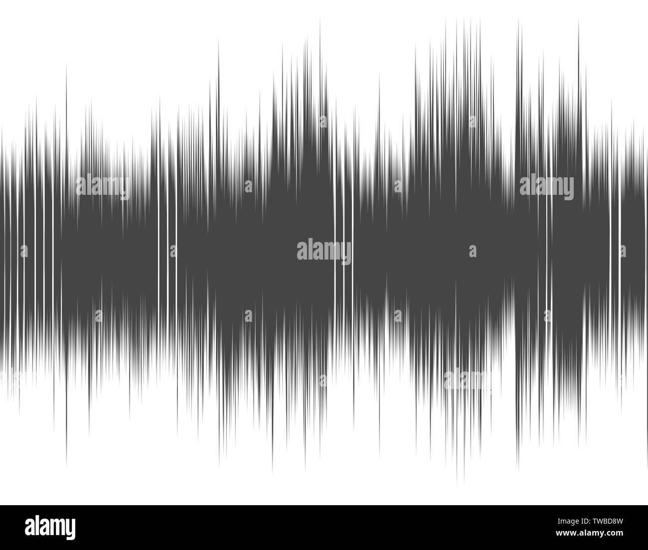 Gray abstract digital sound wave. Stock Photo