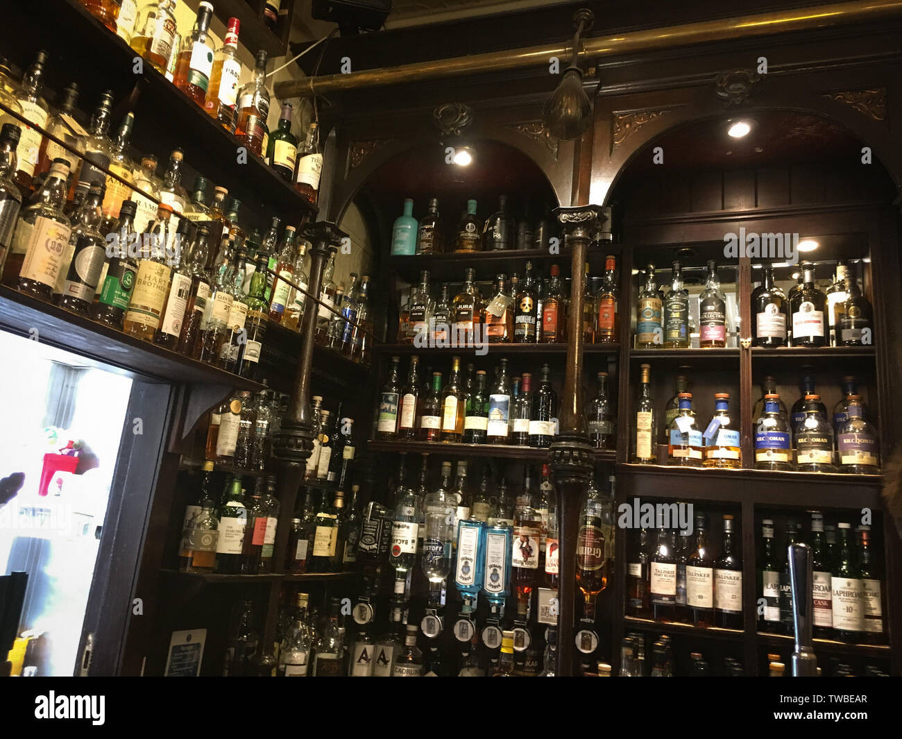 Pot Still whisky bar, in Glasgow, Scotland Stock Photo Alamy