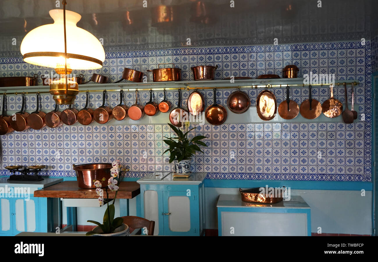 Antique Copper Pota Stock Photo