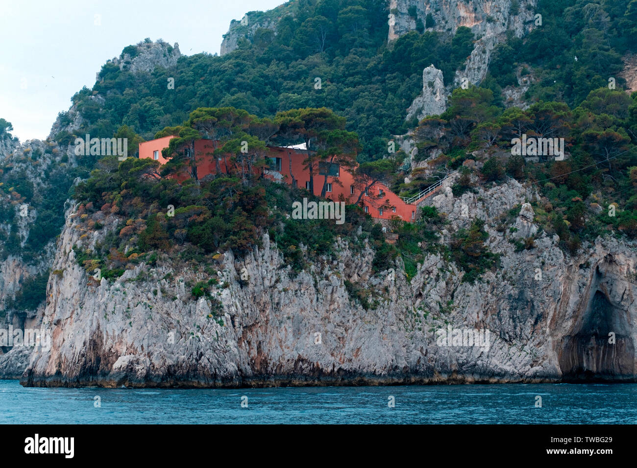Casa Malaparte, Island of Capri Stock Photo