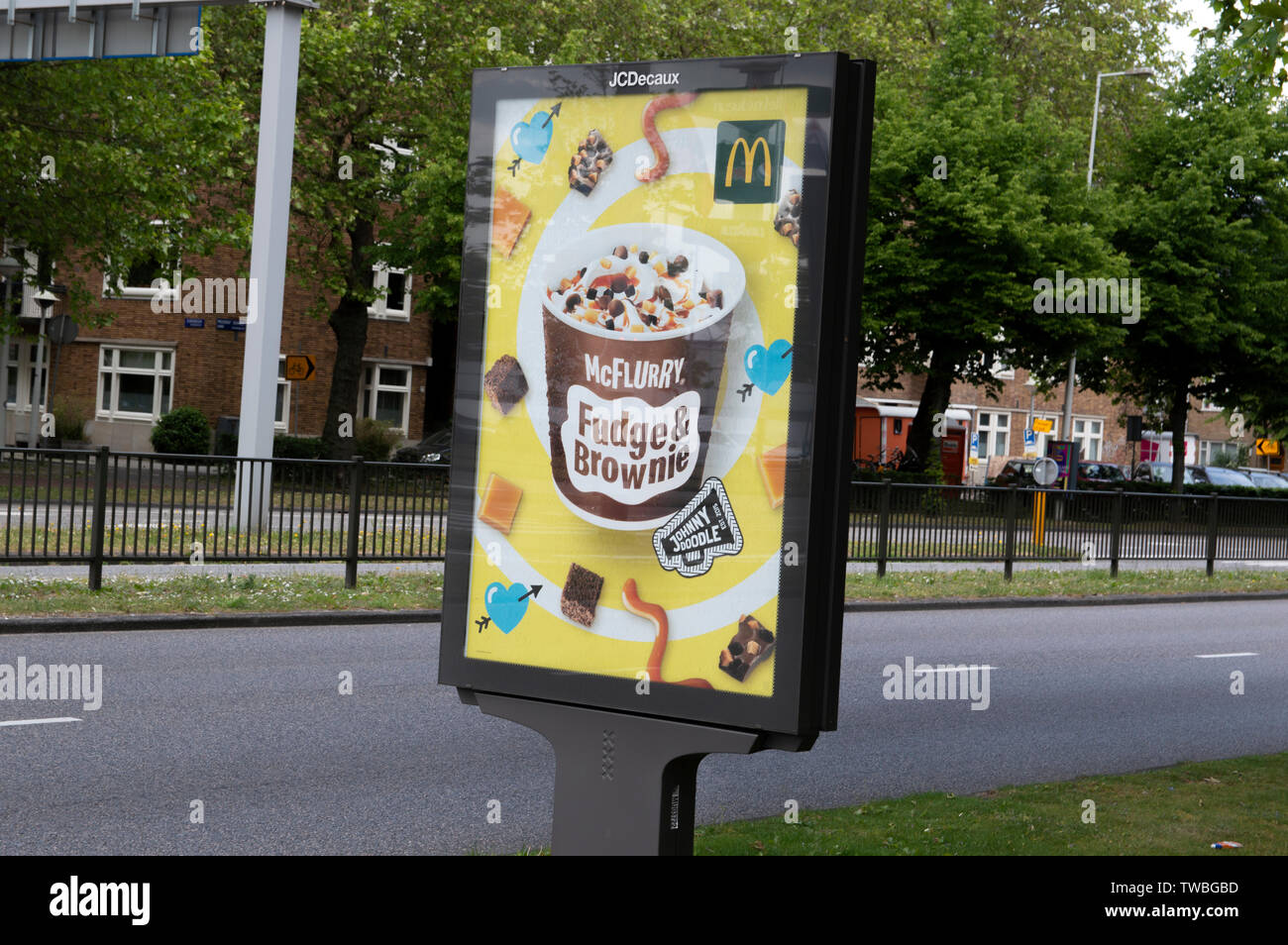 Billboard From McDonalds McFlurry Ice Cream At Amsterdam The Netherlands 2019 Stock Photo