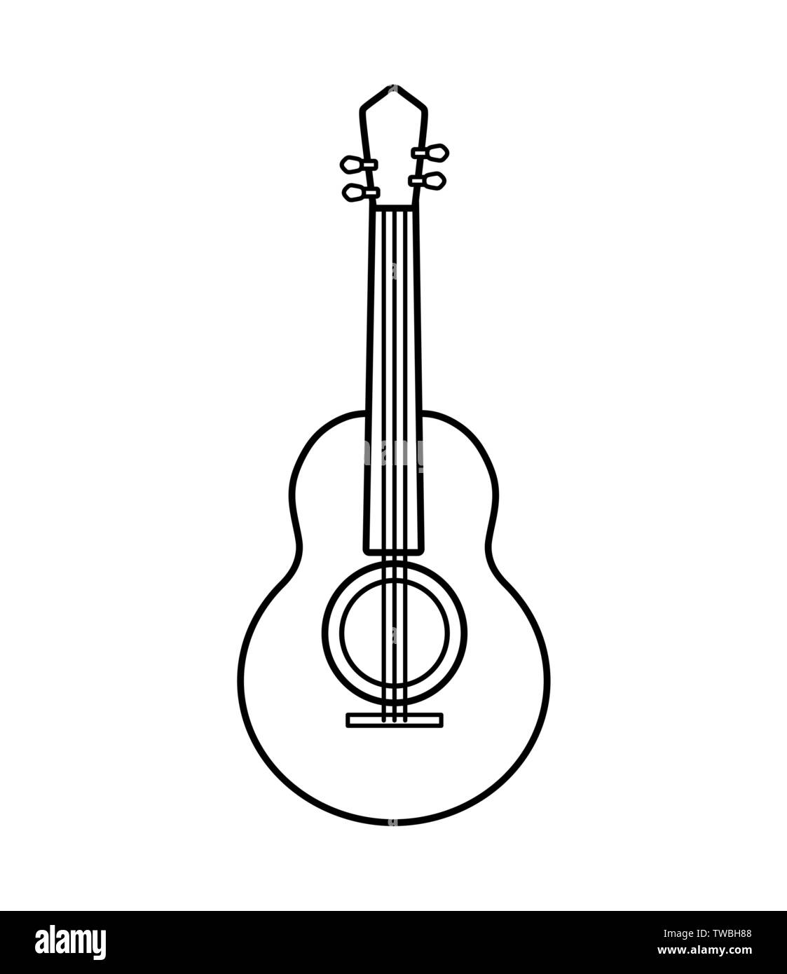 acoustic guitar music isolated icon vector illustration design Stock ...