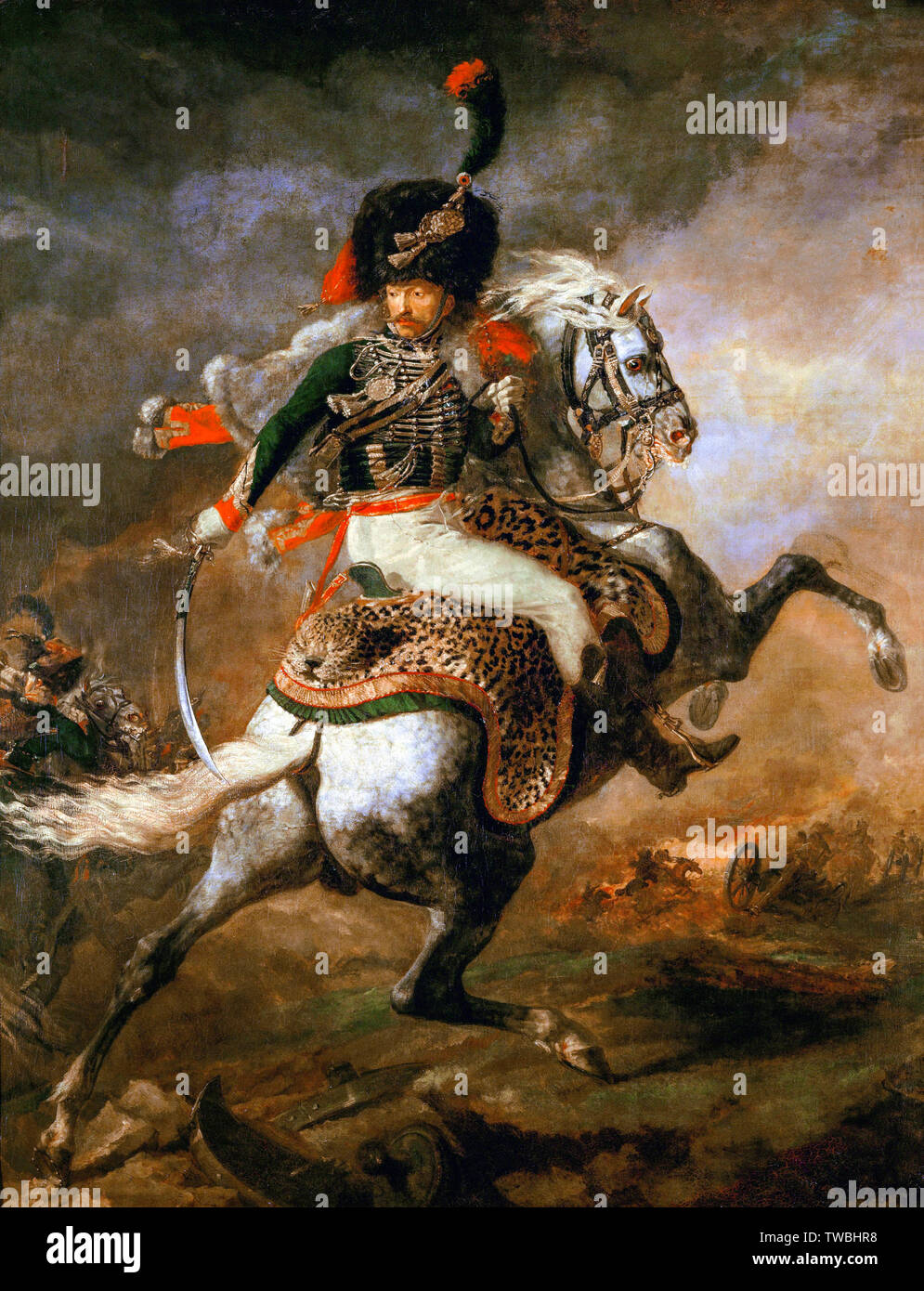 The Charging Chasseur, painting by Theodore Gericault, 1815 Stock Photo