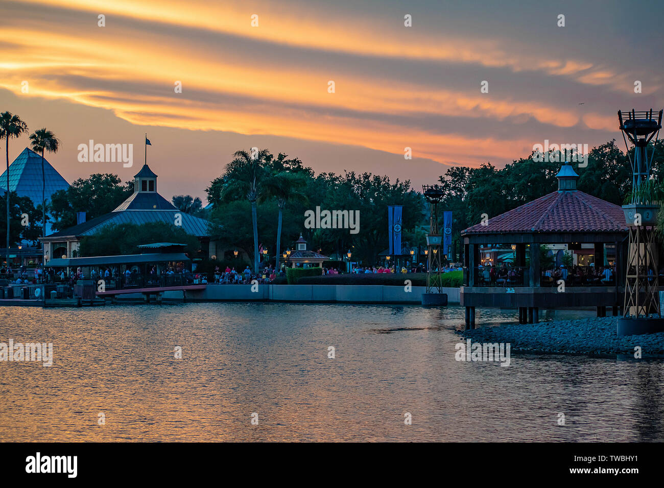 Orlando, Florida. May 29, 2019. Panoramic view ofof Pyramid, Journey ...