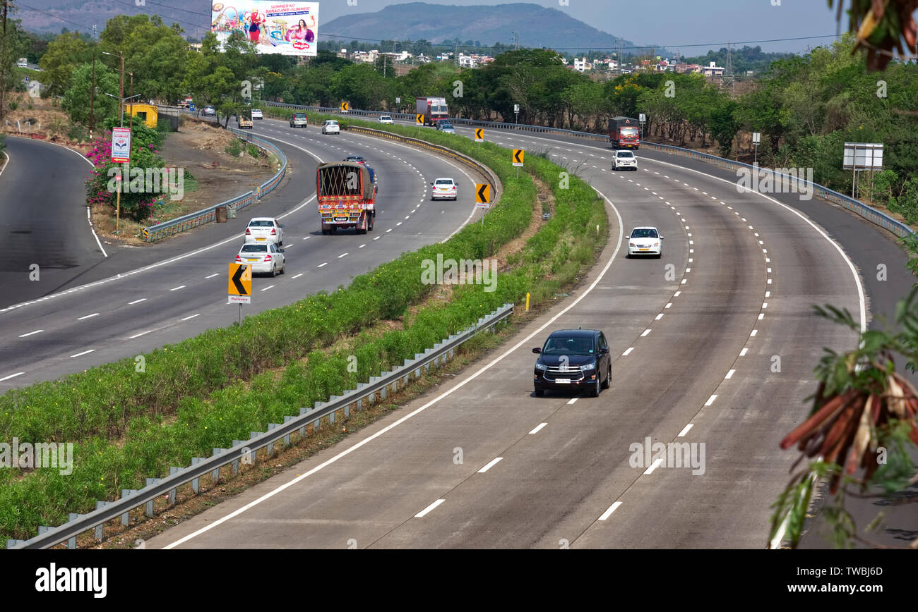 The Mumbai Pune Expressway, India. Stock Photo