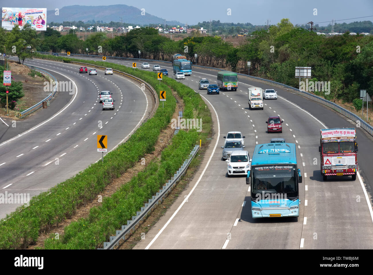 The Mumbai Pune Expressway, India. Stock Photo