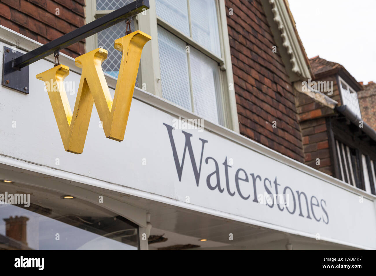 Waterstones sign, tenterden, kent, uk Stock Photo Alamy