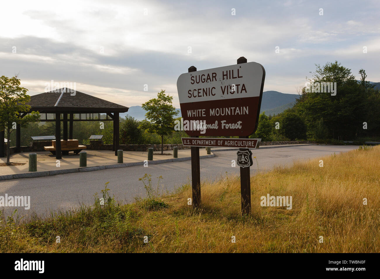Sugar Hill Scenic Vista along the Kancamagus Scenic Byway in the White
