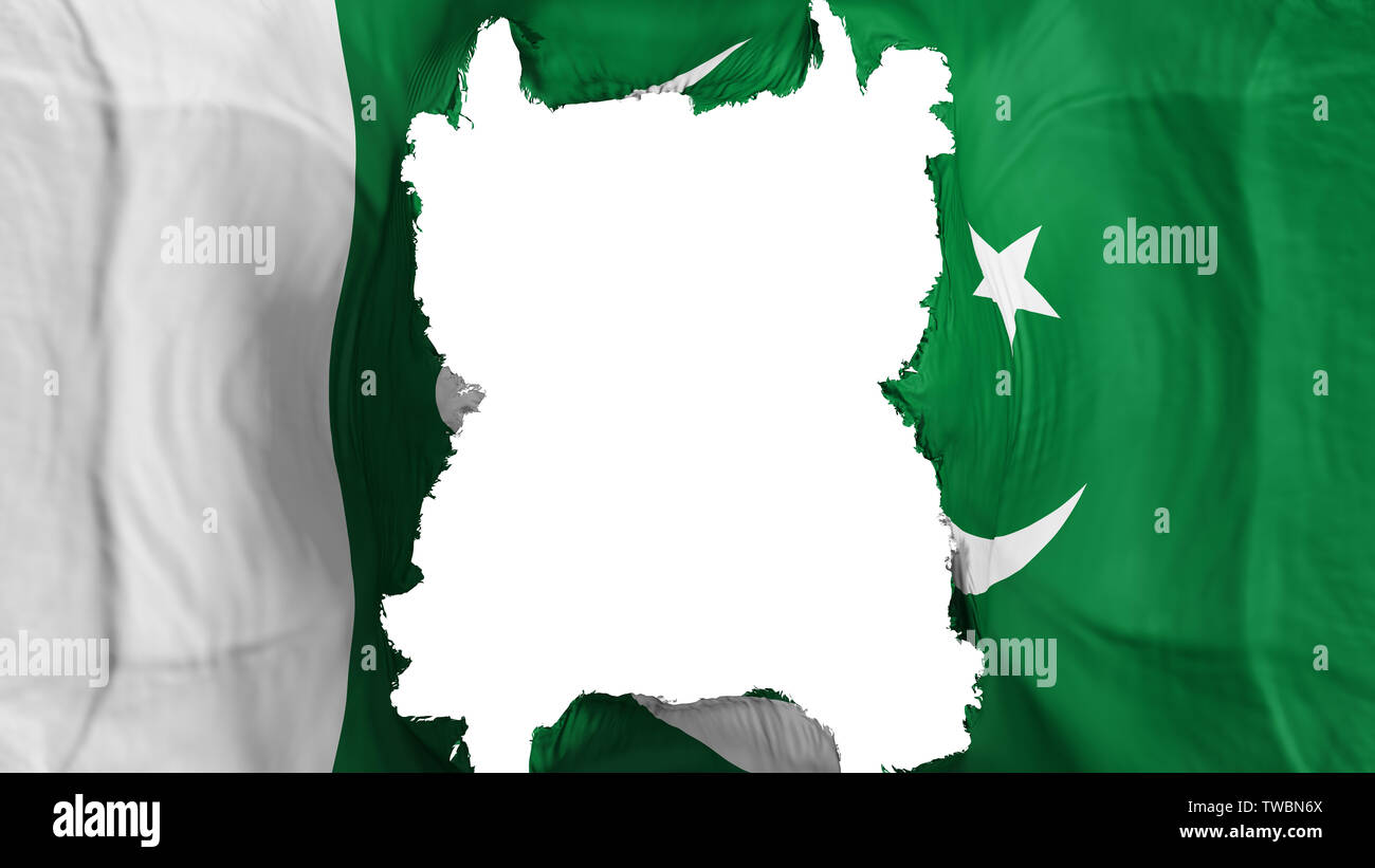 Ripped Pakistan flying flag Stock Photo - Alamy