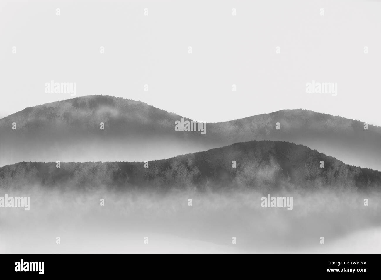 Chinese Ink Abstract Abstract Chinese ink landscape painting Stock Photo - Alamy