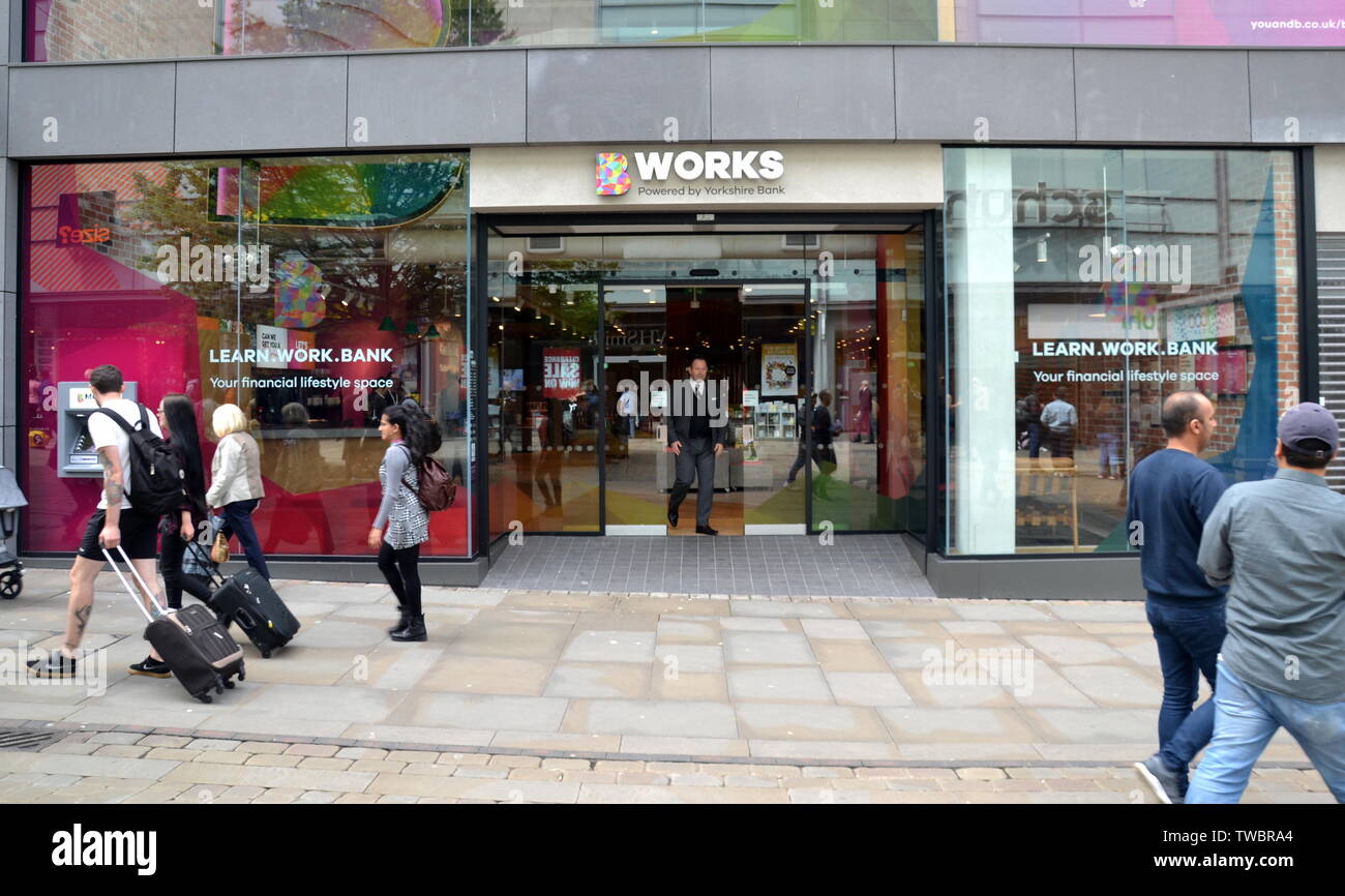 A branch of the Yorkshire Bank in Market Street, Manchester, uk., with