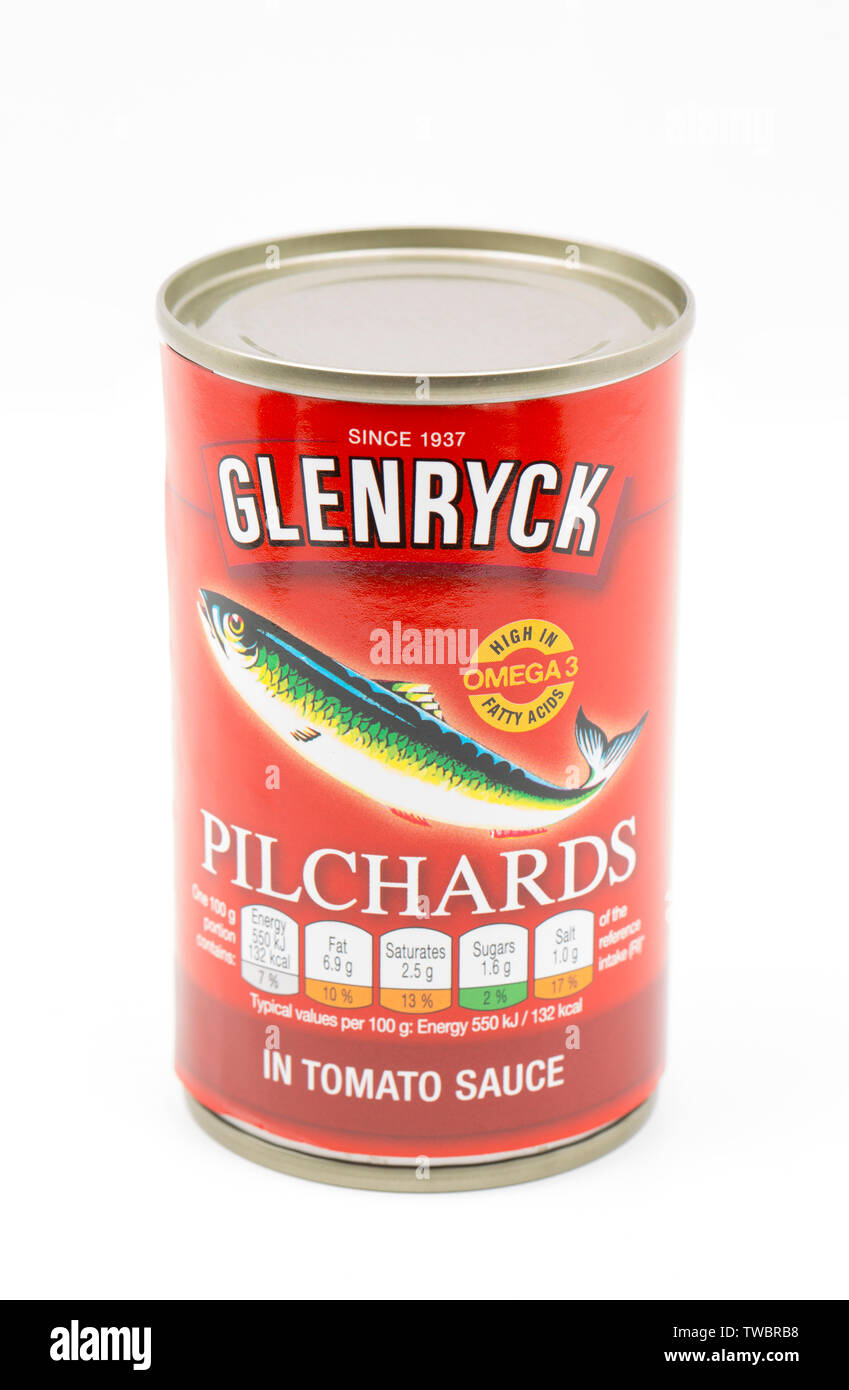 A can of Glenryck pilchards bought from an Asda supermarket in the UK