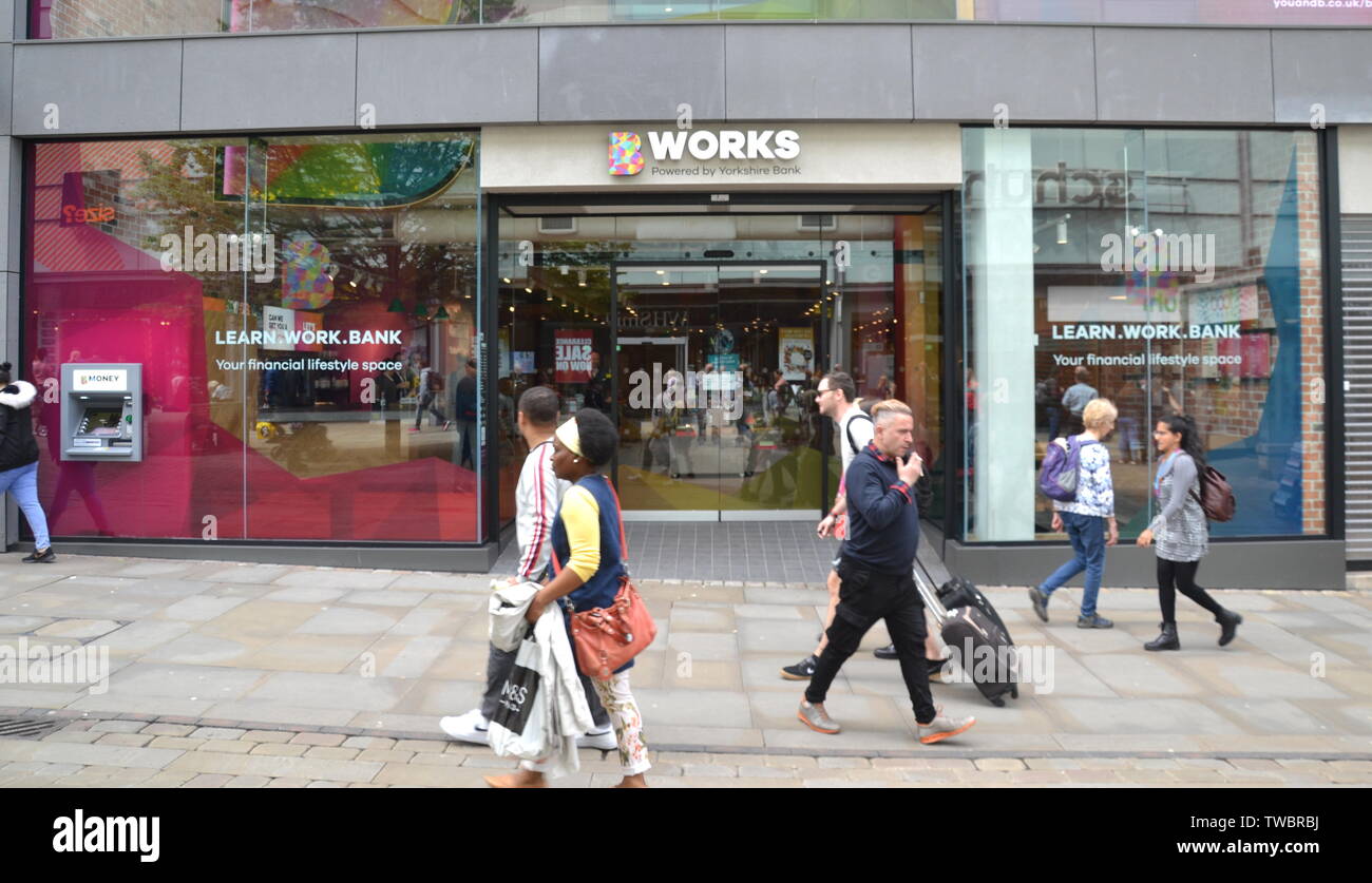 A branch of the Yorkshire Bank in Market Street, Manchester, uk., with