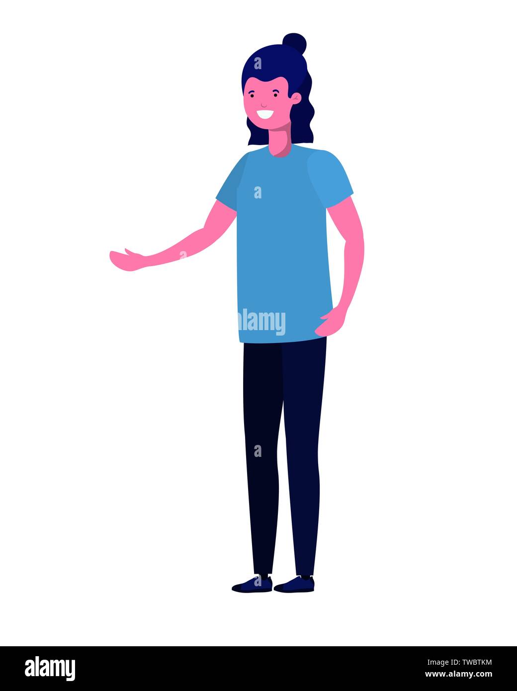 young man standing in white background Stock Vector Image & Art - Alamy