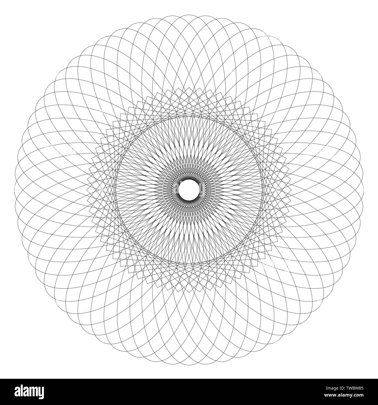 Colored Patterns Like Spirograph Drawings Isolated Vector