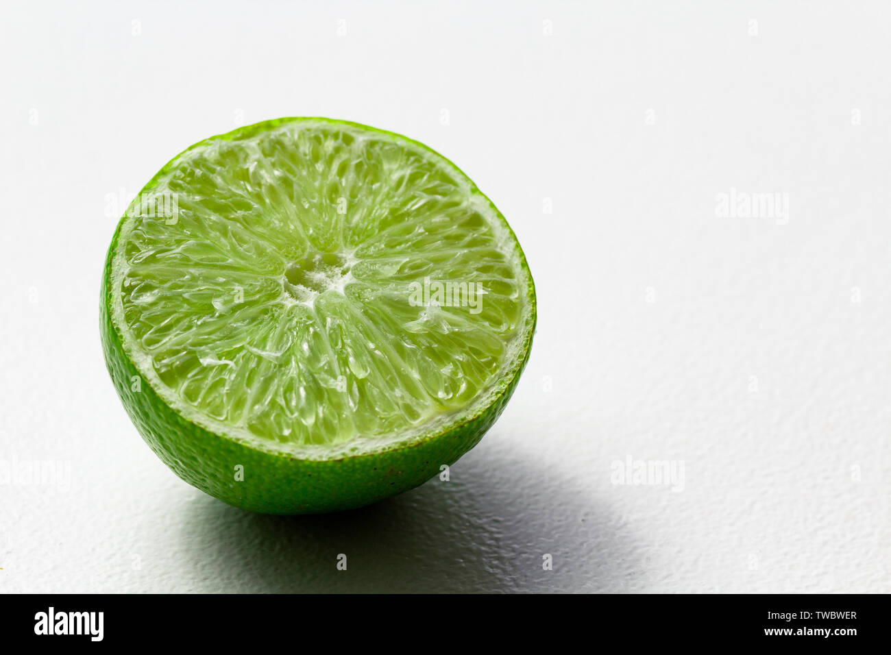 Lime on a white background close up Stock Photo