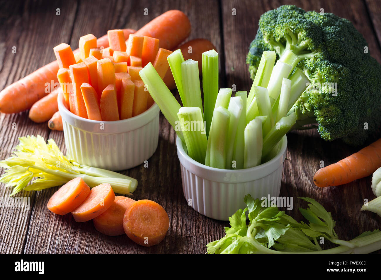 Healthy food celery and carrot Stock Photo Alamy