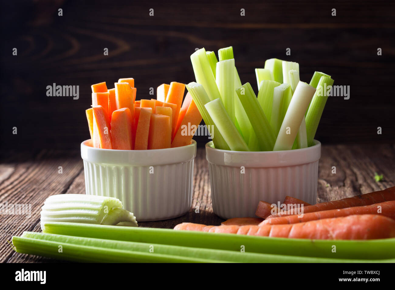 Healthy food celery and carrot Stock Photo Alamy