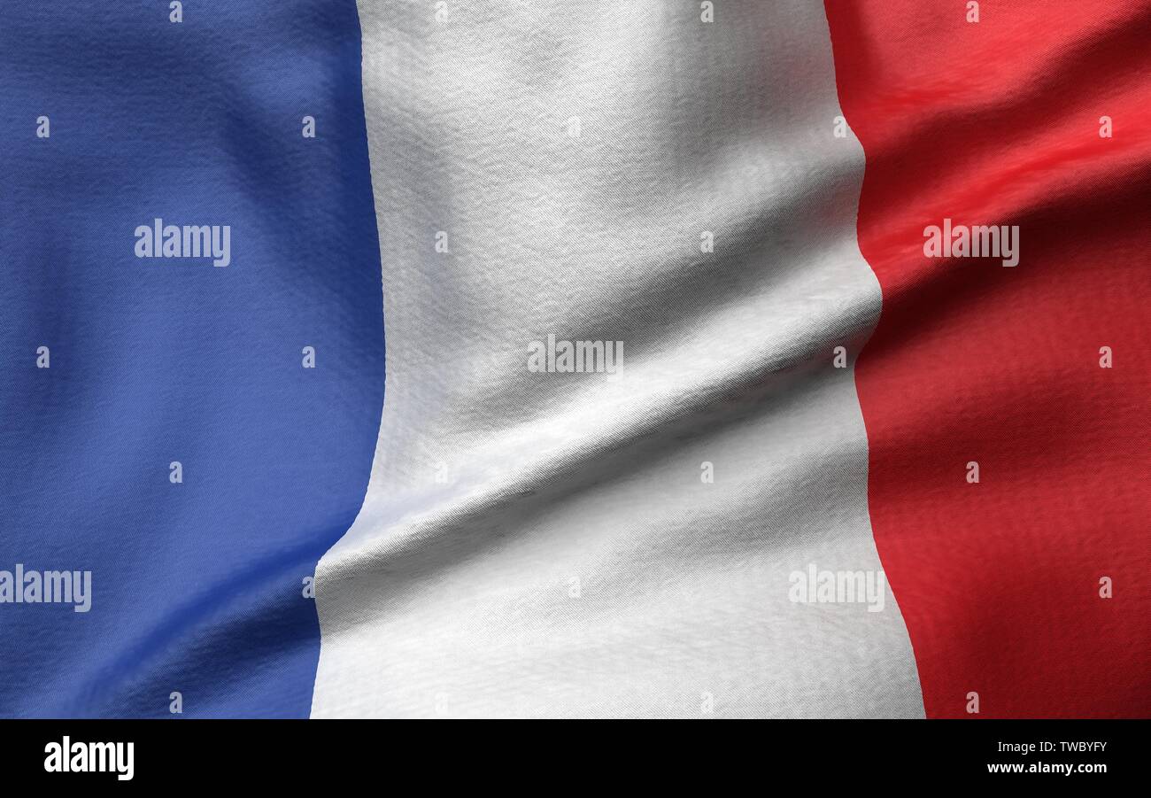 3D Illustration of France Flag Stock Photo - Alamy
