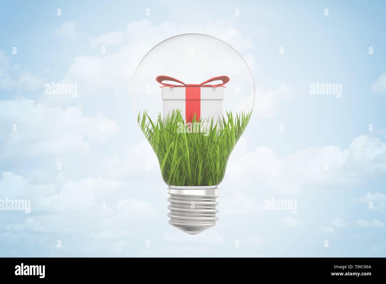 blue sky light bulb with speaker