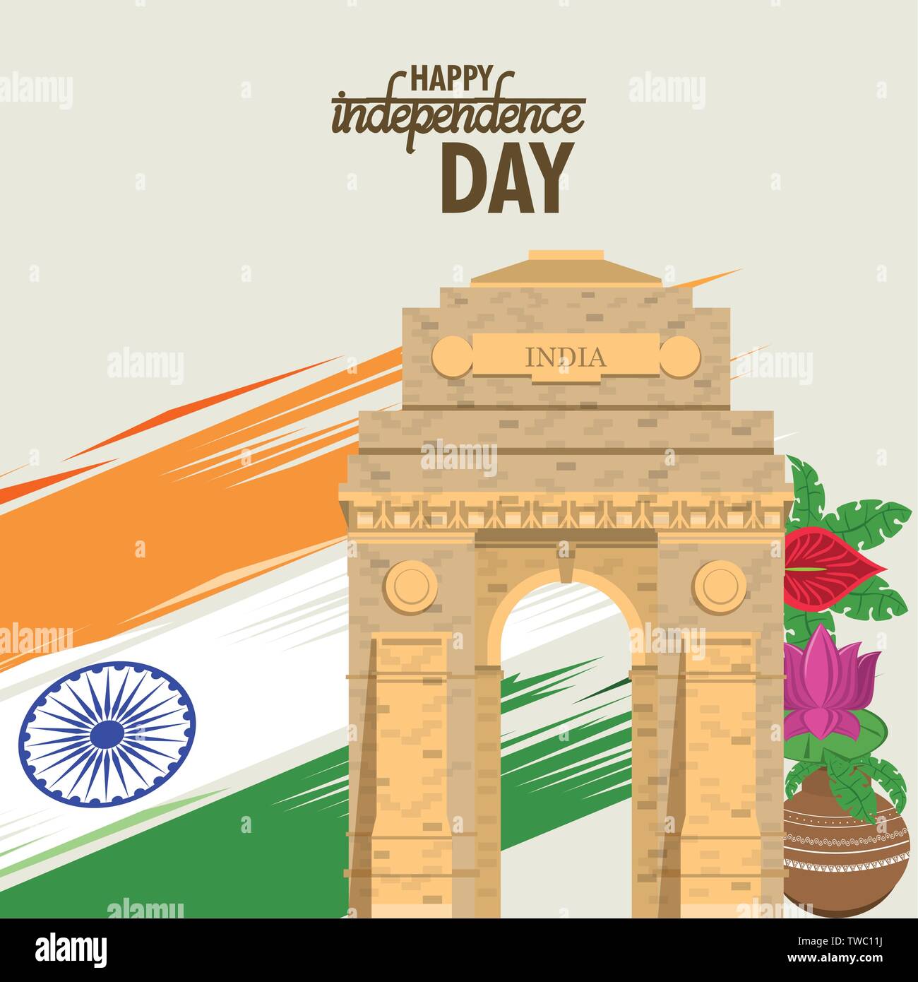 India independence day card colorful Stock Vector Image & Art - Alamy