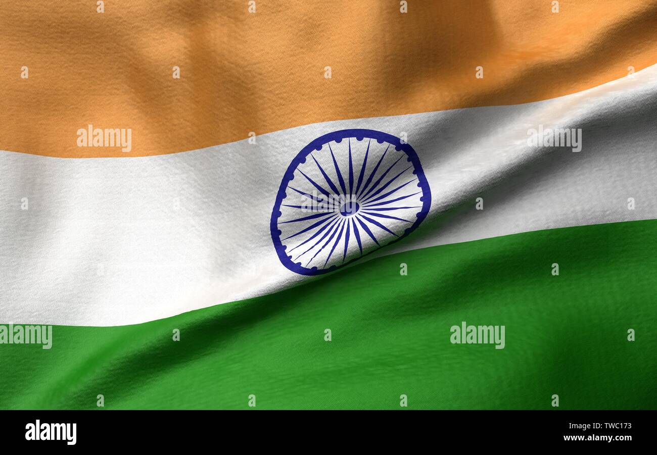 3D Illustration of India Flag Stock Photo - Alamy