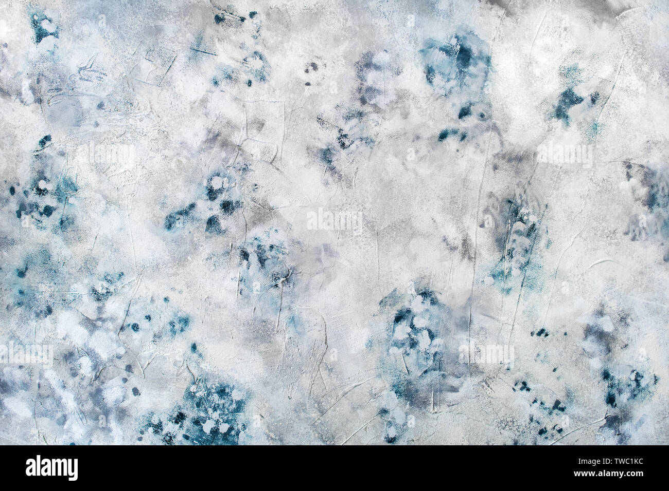 Empty Blue Room Gray Stucco Stock Photos Empty Blue Room