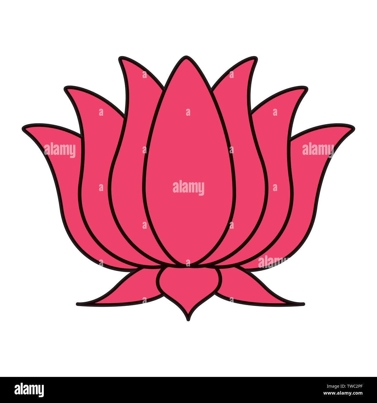 lotus flower indian isolated icon Stock Vector Image & Art - Alamy
