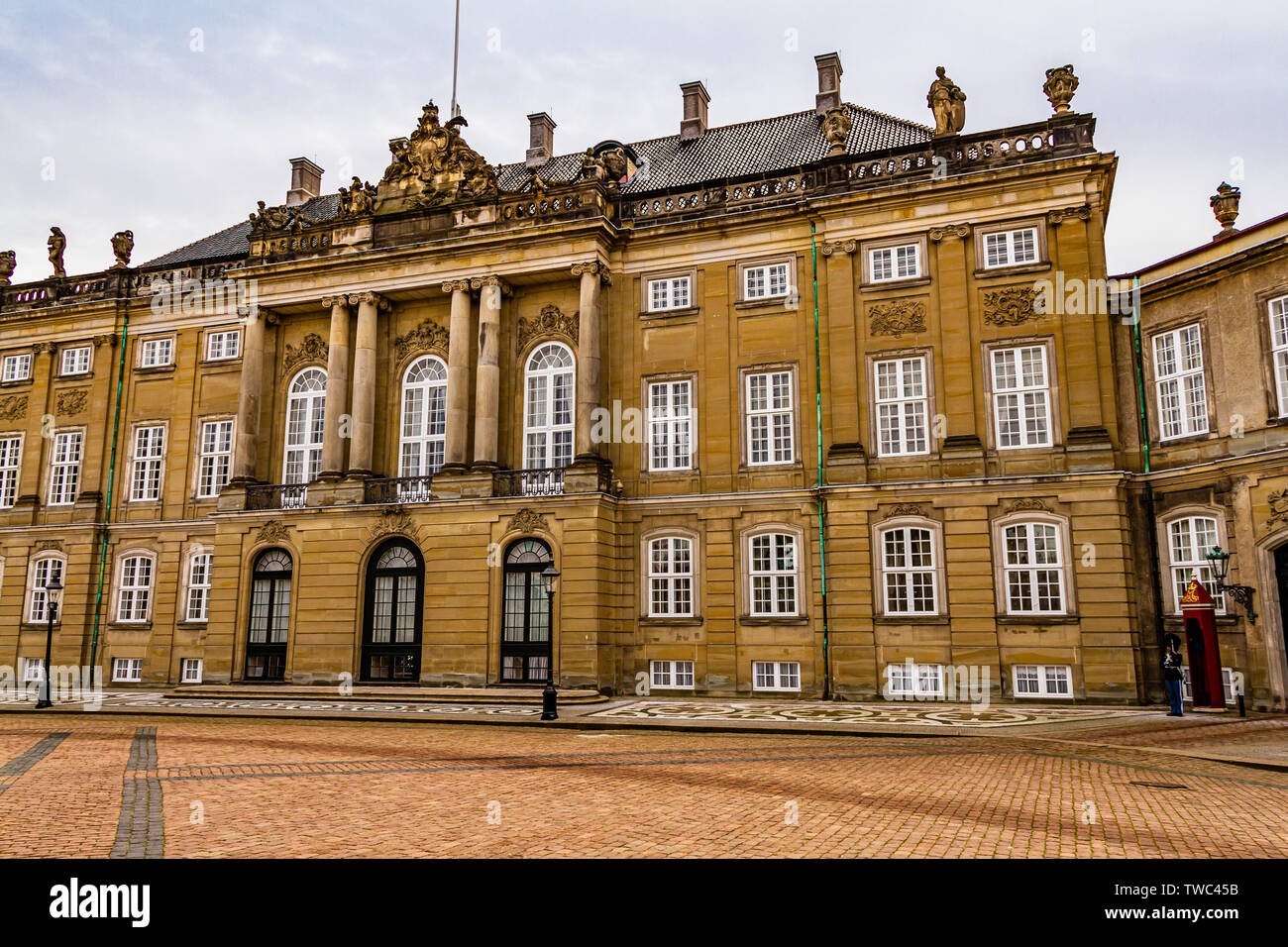 Amalienborg Palace, the residence of the Danish Royal Family in ...