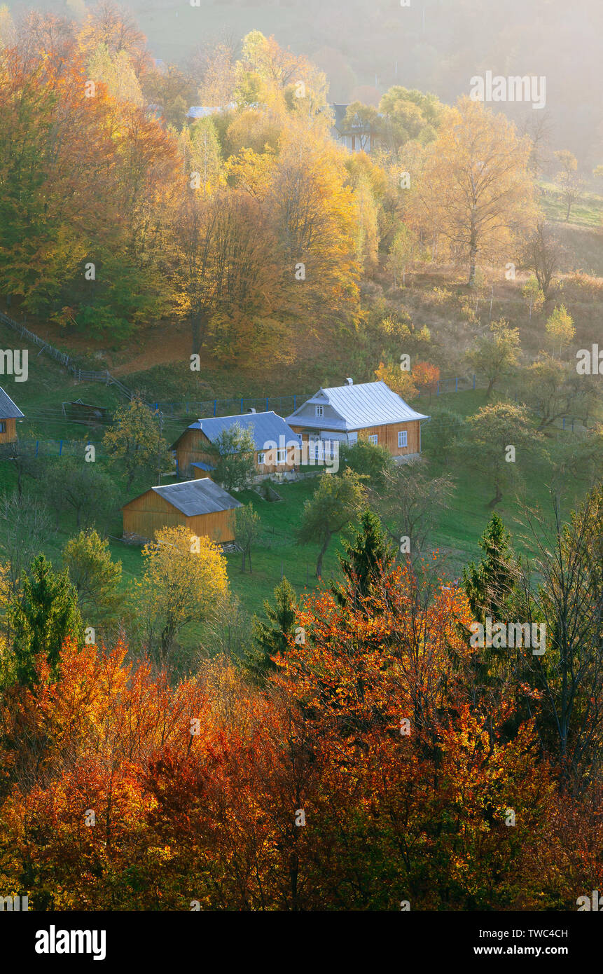 Old mountain village autumn hi-res stock photography and images - Alamy