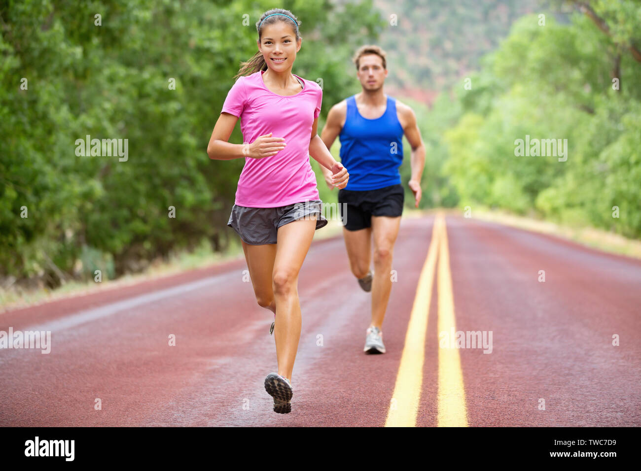 Couple joggers hires stock photography and images Alamy
