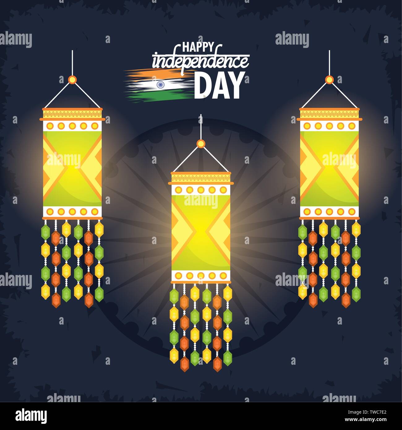 India independence day card colorful Stock Vector Image & Art - Alamy