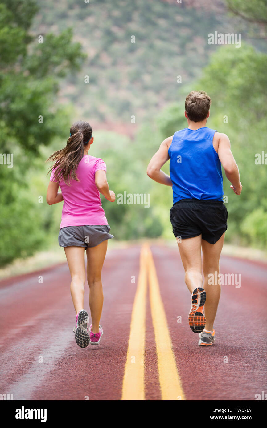Man Running Away From Camera