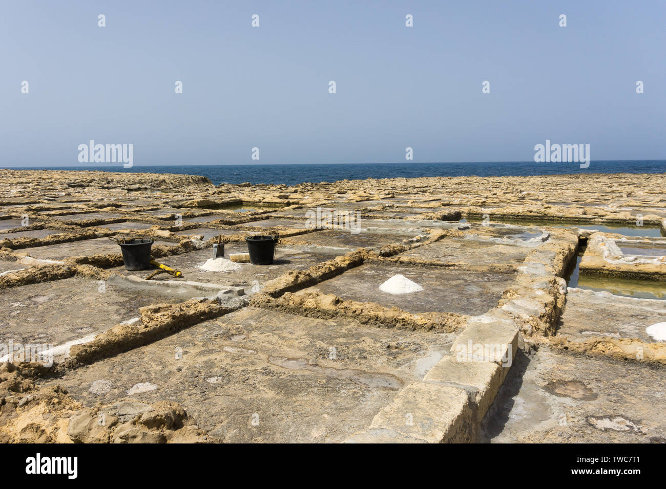 SALT PANS OF GOZO ISLAND, MALTA Stock Photo Alamy